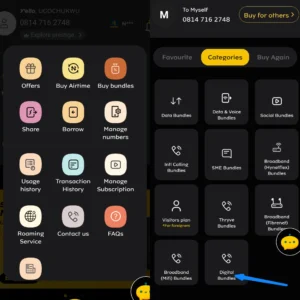 How to buy digital bundles on MyMTN app