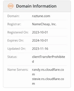 When was raztune.com launched?