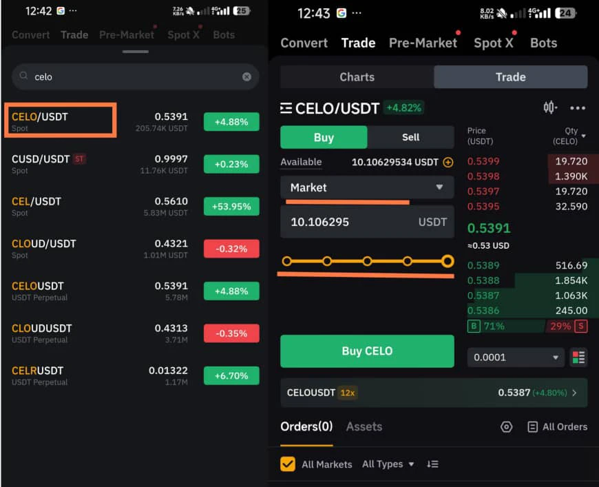 How to buy Celo on Bybit 