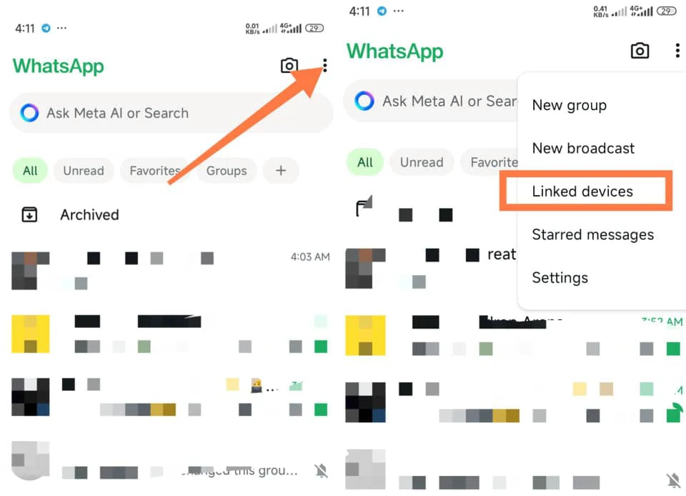 How to disconnect WhatsApp from Goshare 