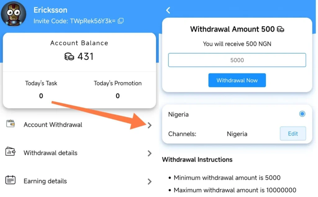 Af-atm minimum withdrawal 