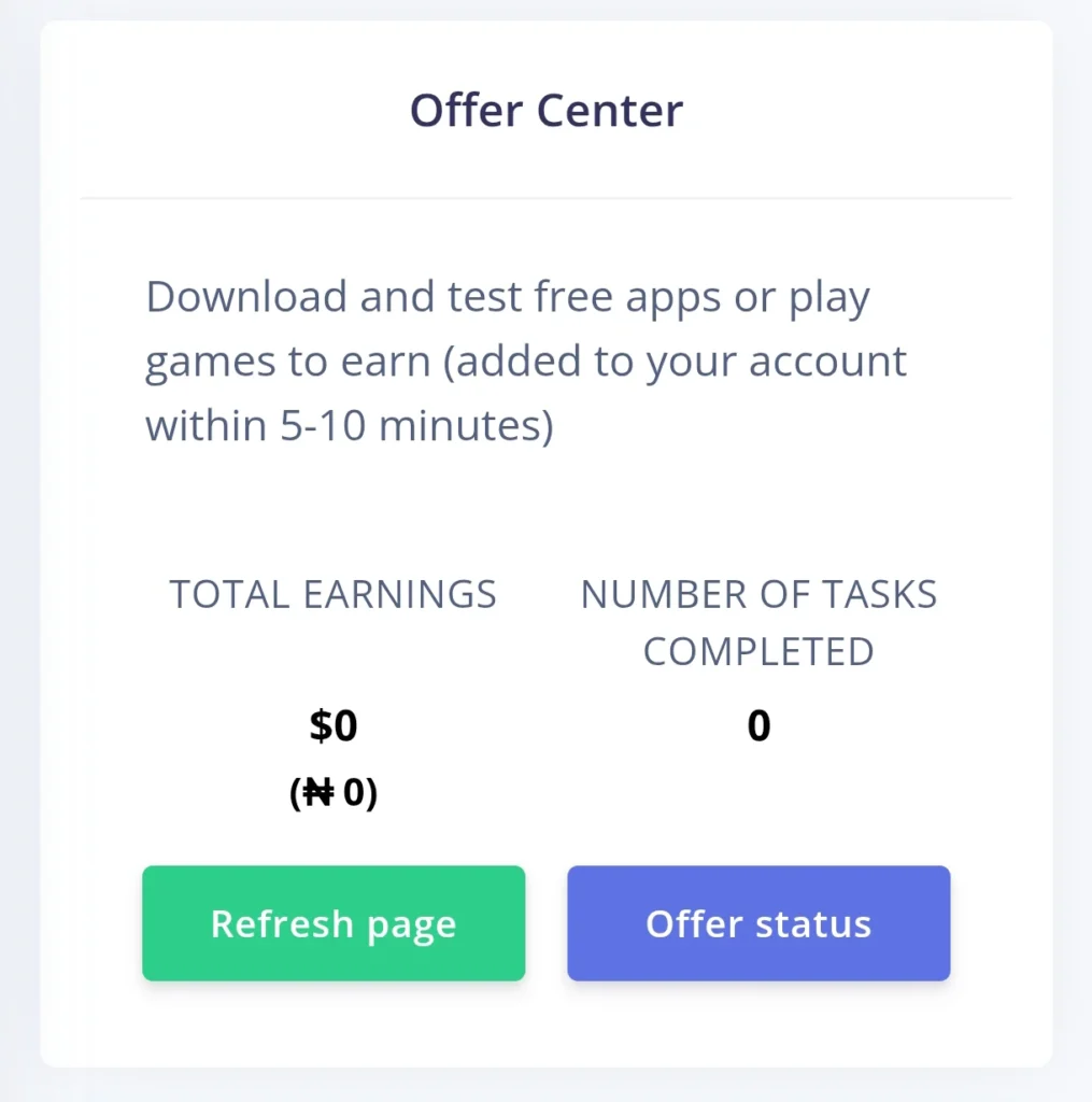 Offer center 