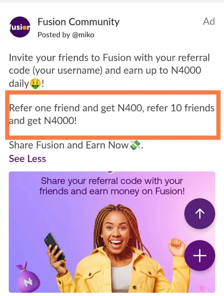 Fusion App referral 