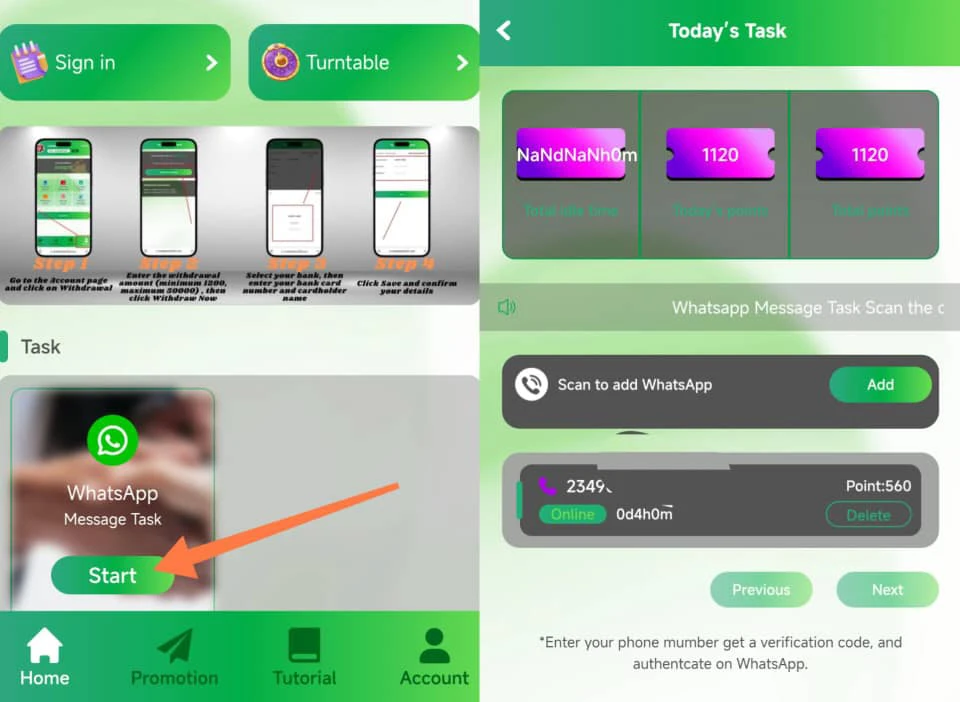 How to connect WhatsApp to simpletask 
