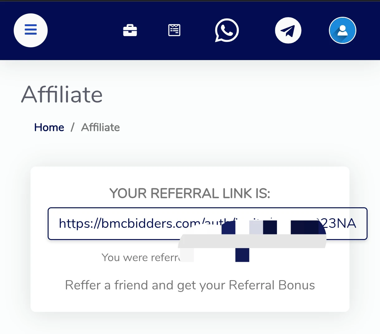 Bidmint community referral program 