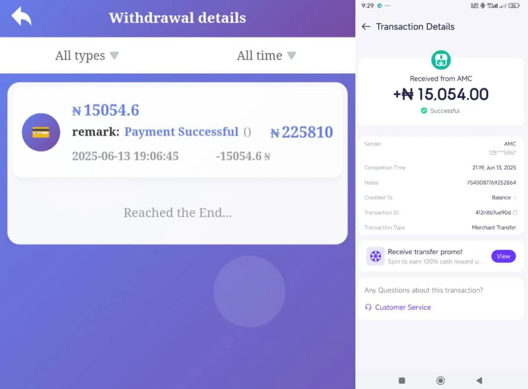 My payment proof 