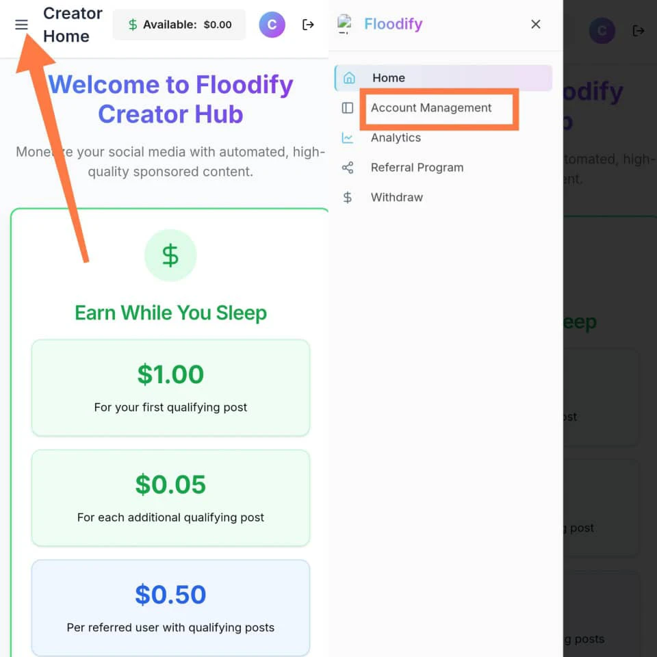 How to connect tiktok to Floodify 