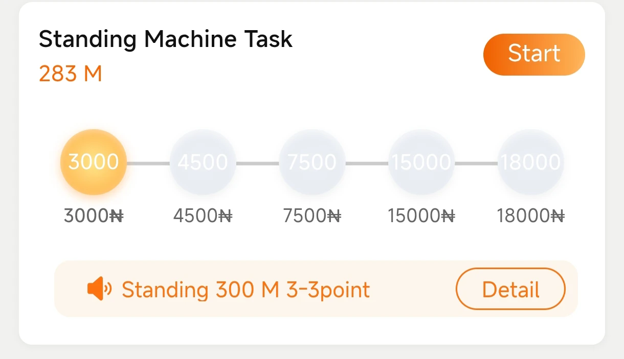Taskaa standing machine Earnings 