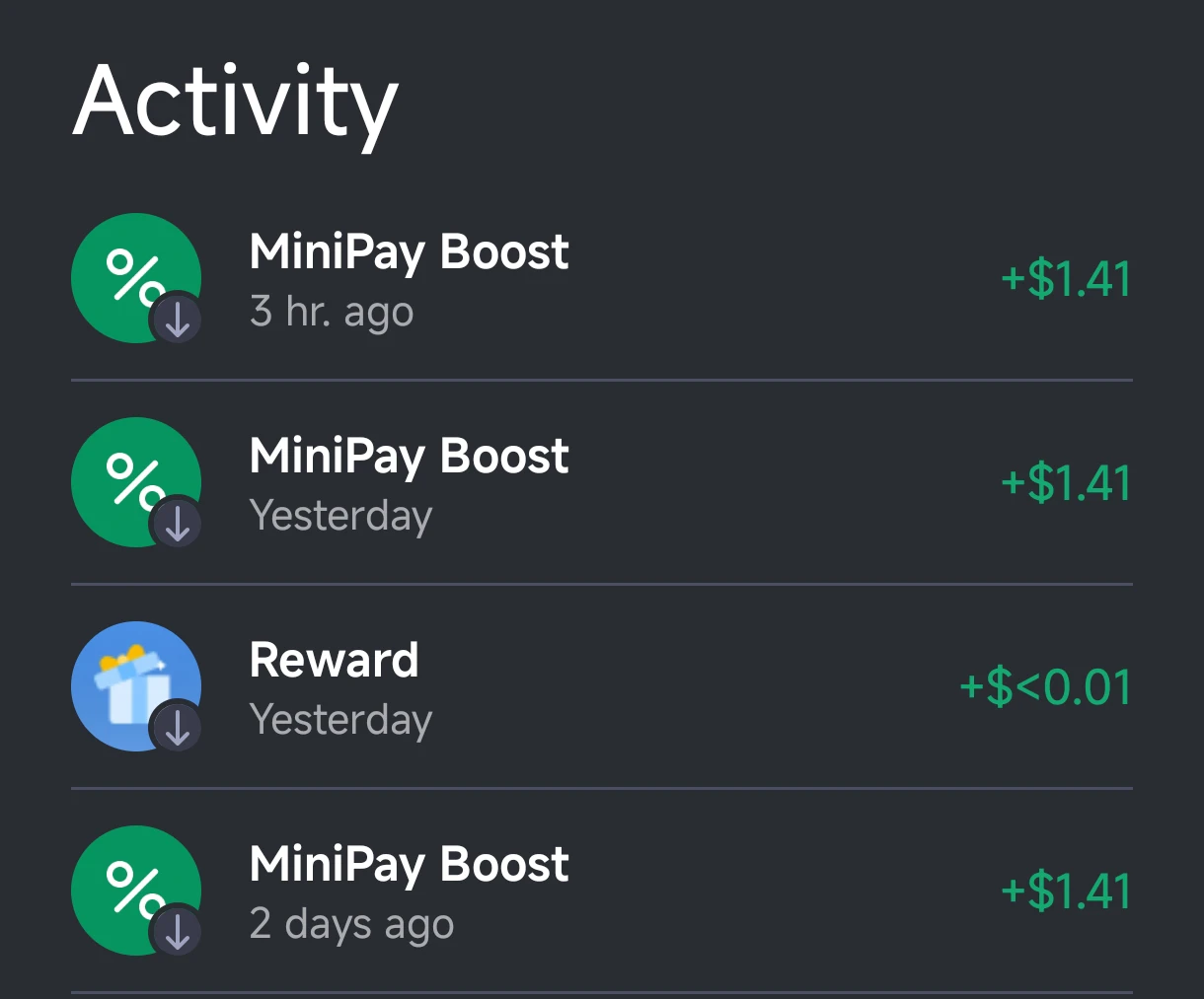 MiniPay boost