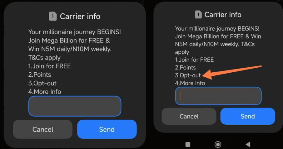 How to Opt-out of mega billion promo
