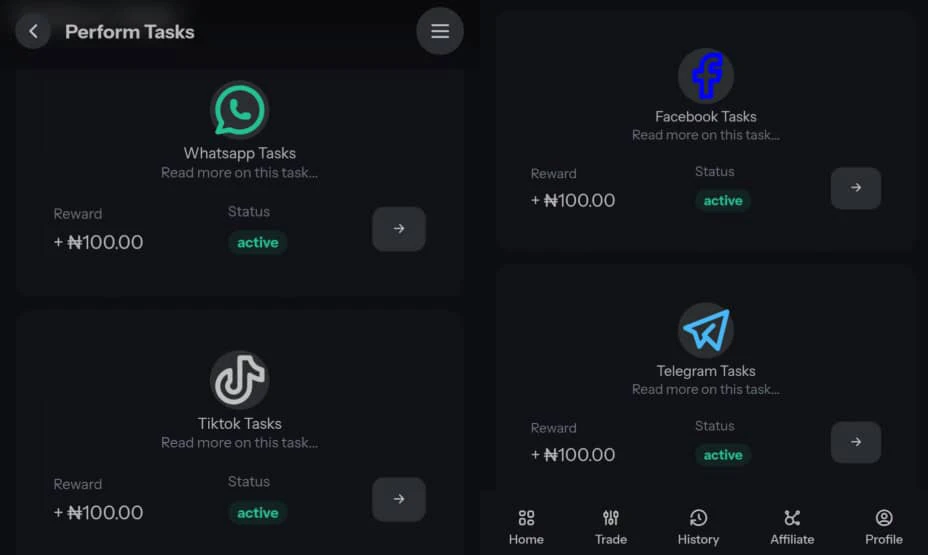 How to complete tasks on Truststa 