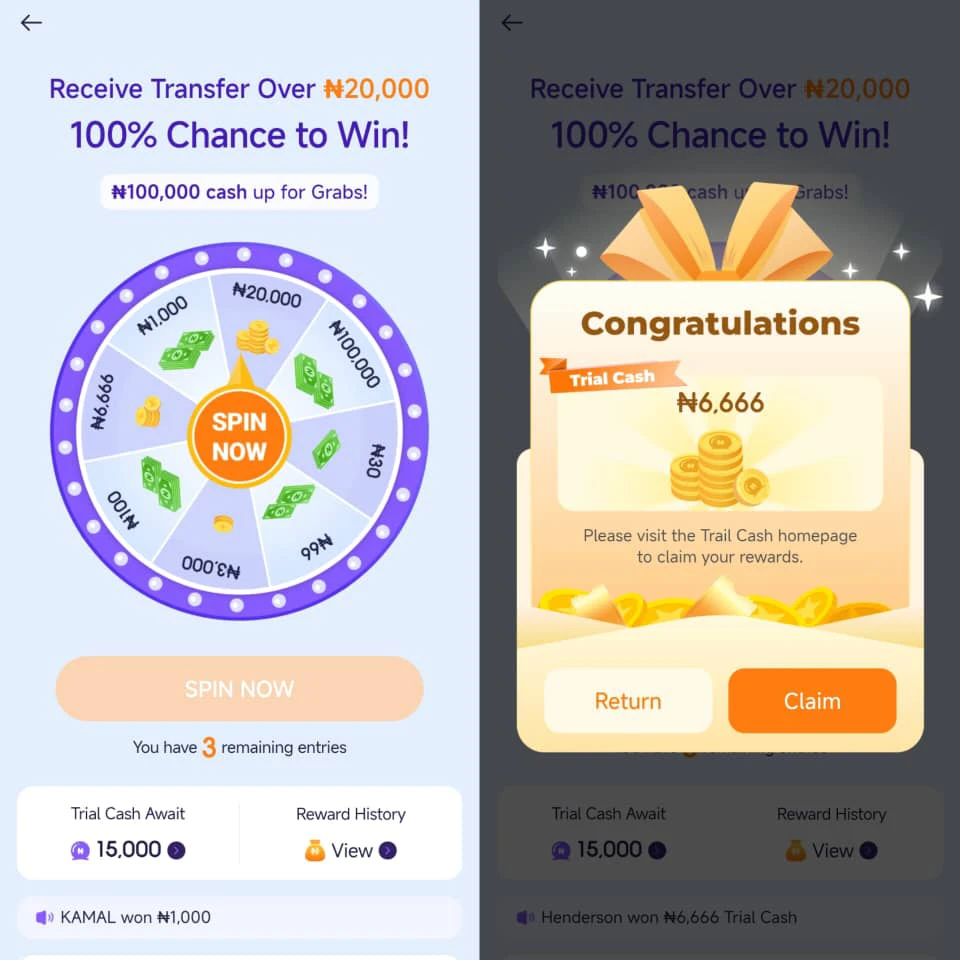 Palmpay Spin and win 