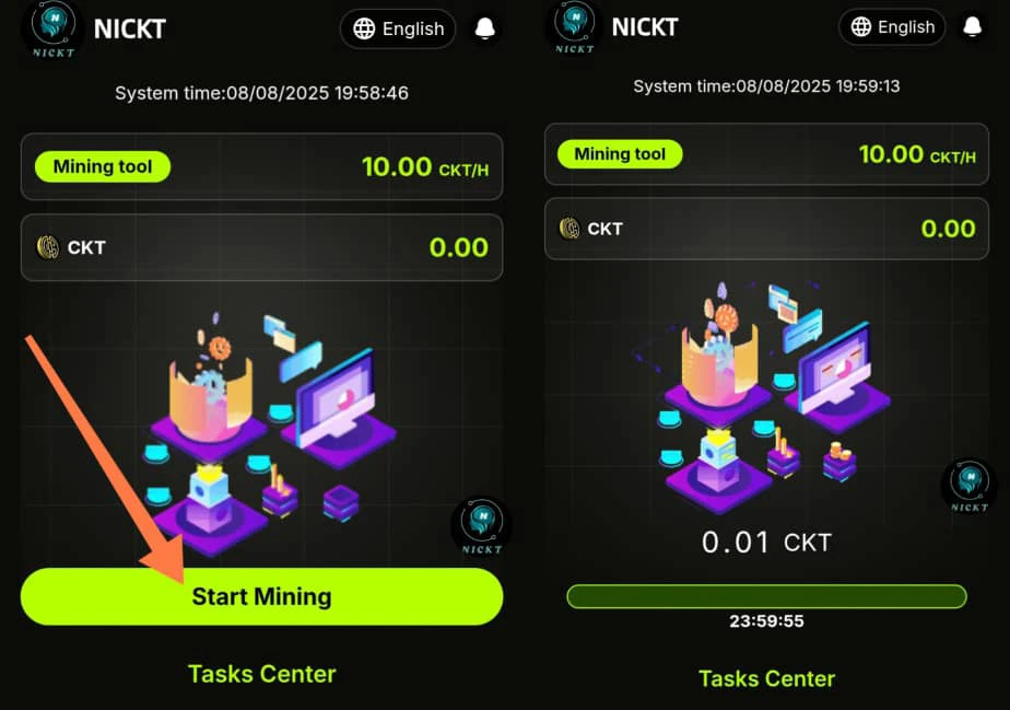 How to start mining on nickt.vip