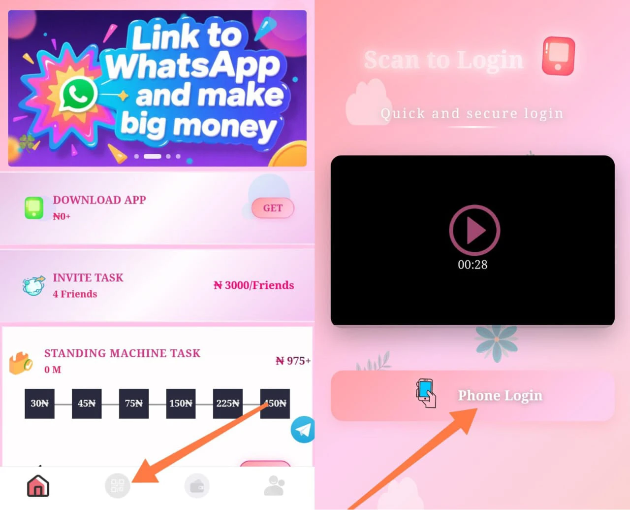 How to connect WhatsApp to task market 
