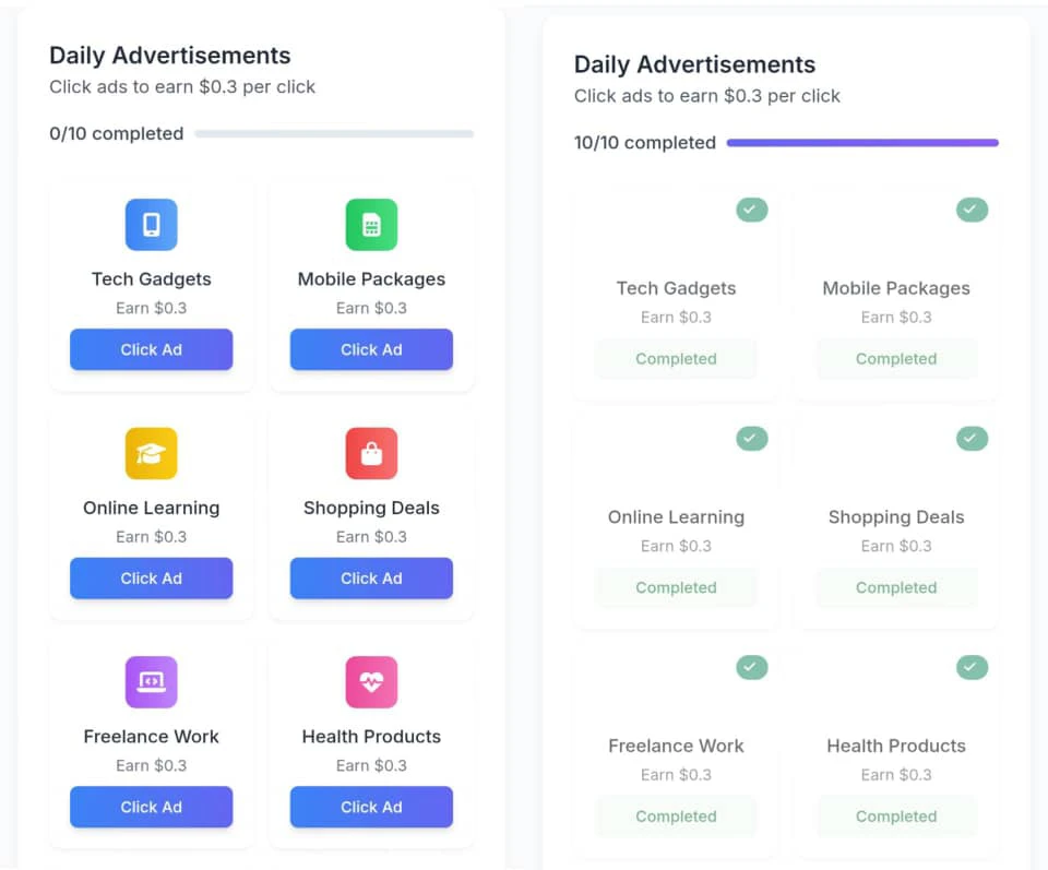 Perbity — clicking ads to earn 