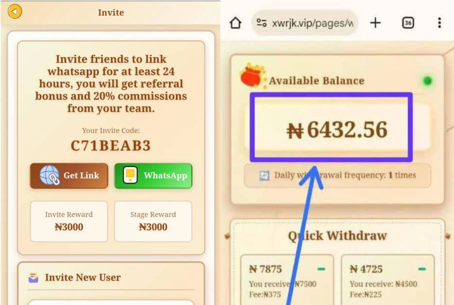 Umber WhatsApp earning 