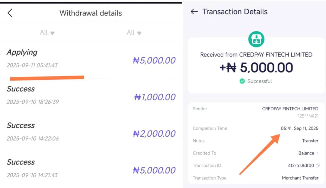 Instant Withdrawal Process 