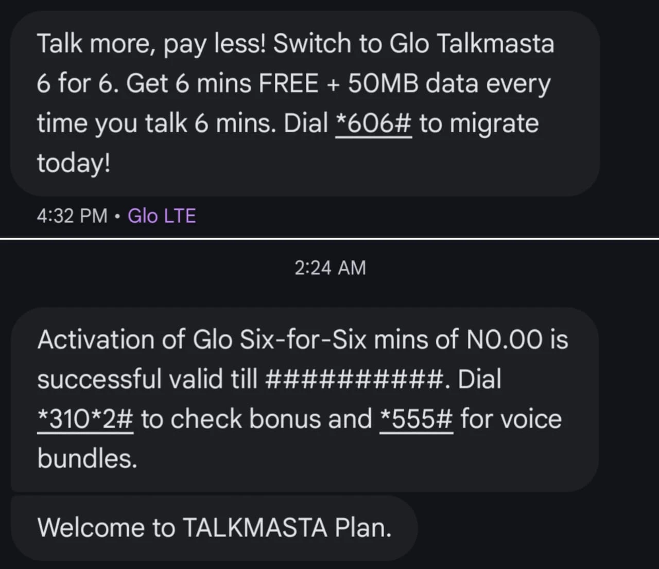 How to migrate to glo 6 for 6 plan 