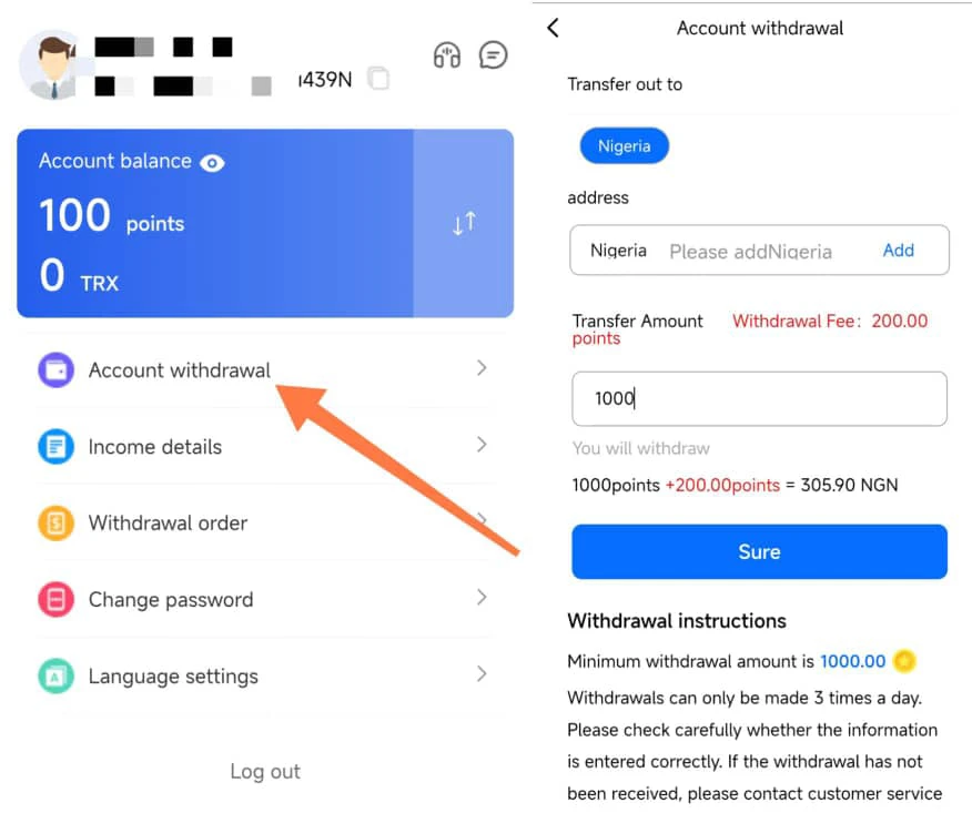 How to withdraw from 333work