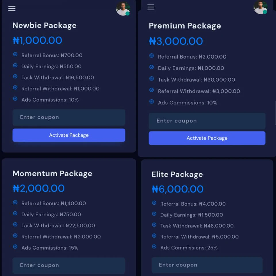 EarnPal packages
