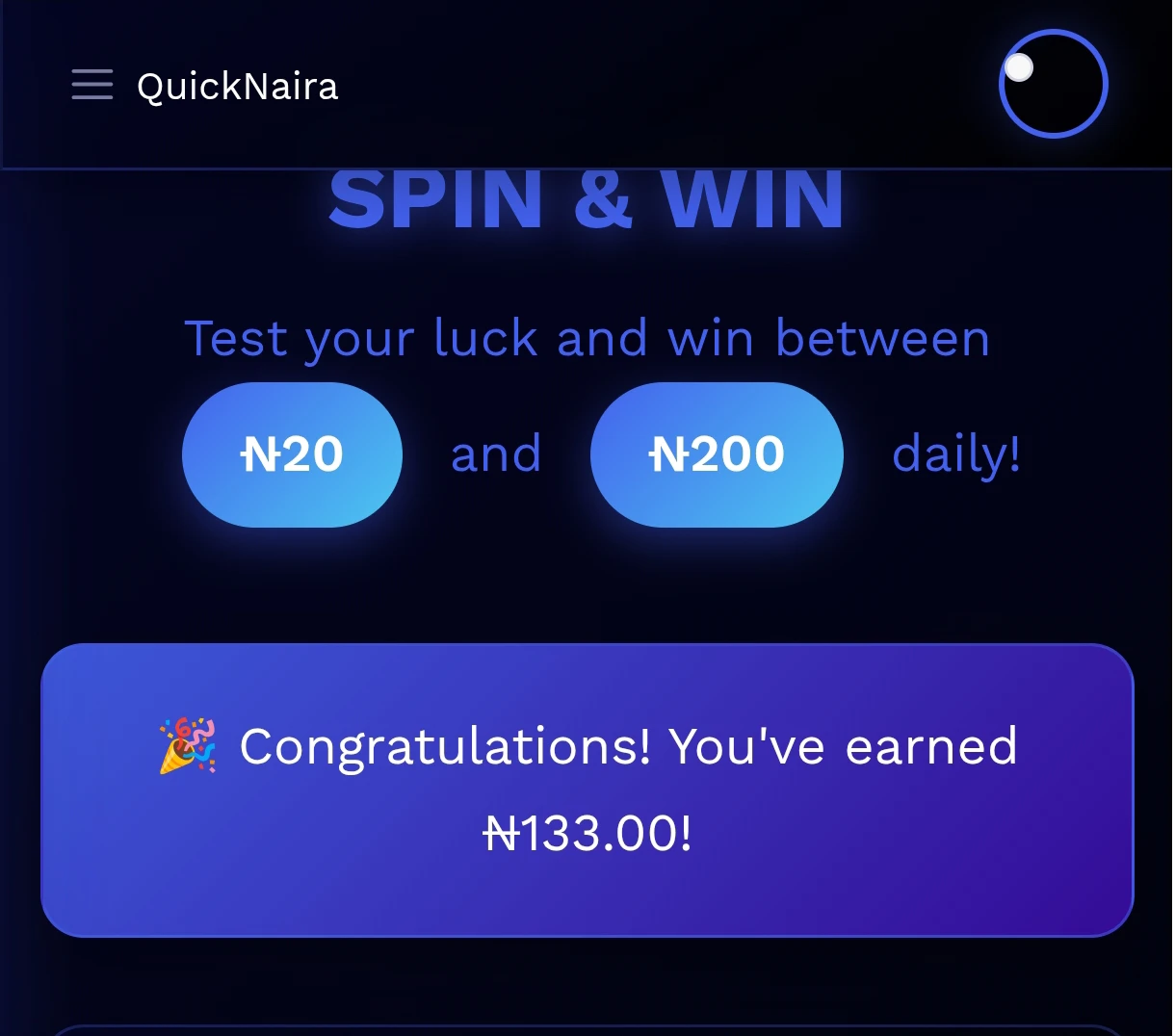 Daily spin 