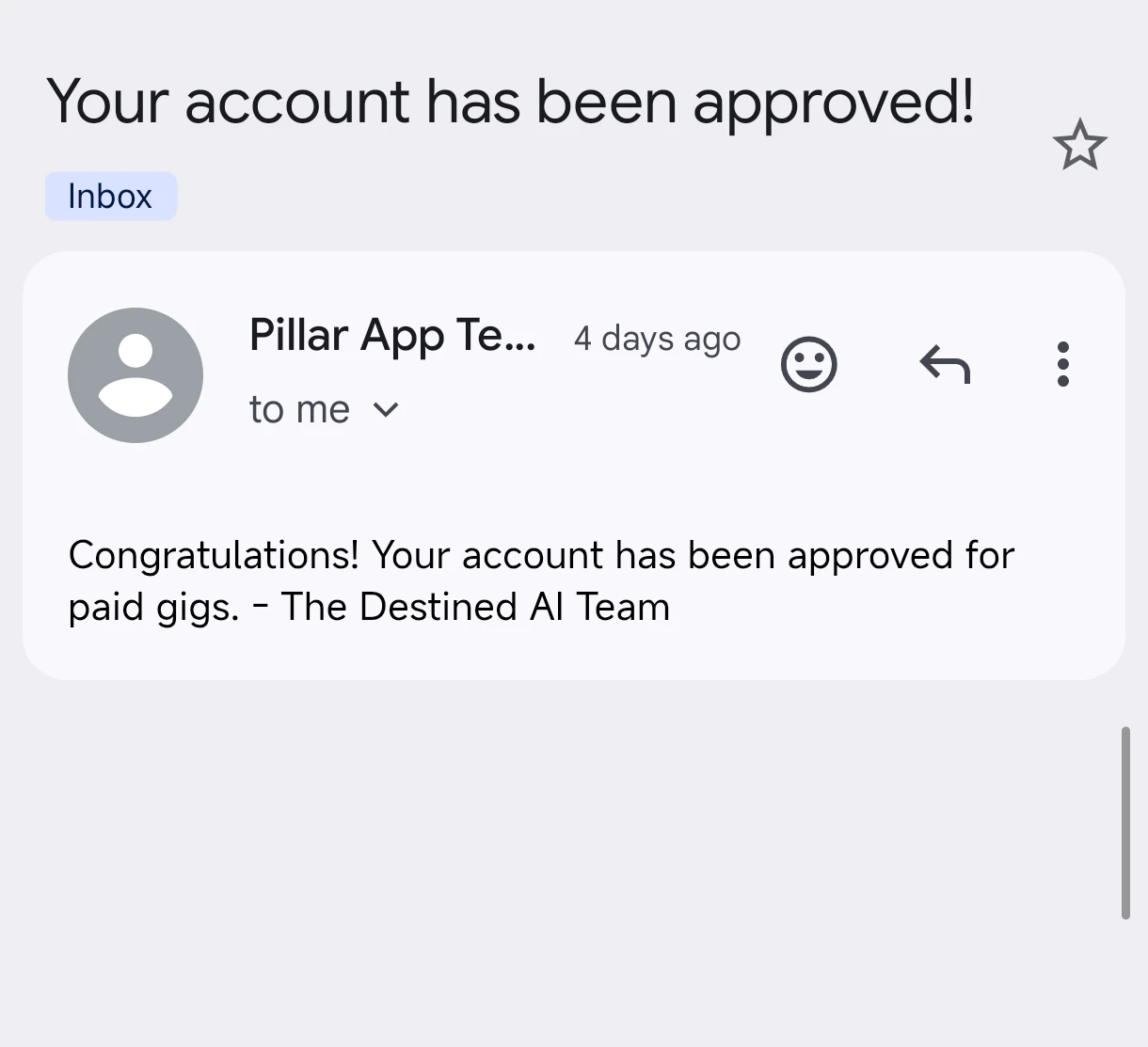 Pillar AI account approved