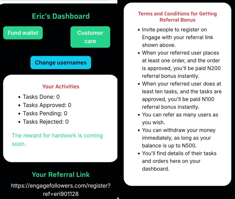 Engage referral program 